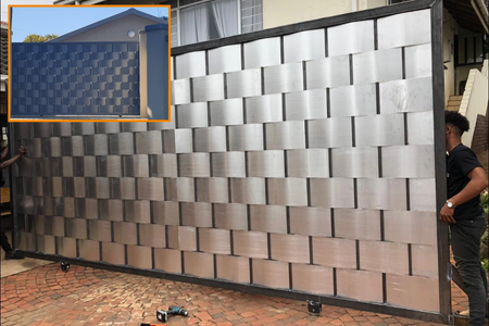 Bespoke steel aluminium security entrance automated gate