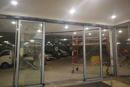 Commercial Retail Entrance Aluminium Sliding