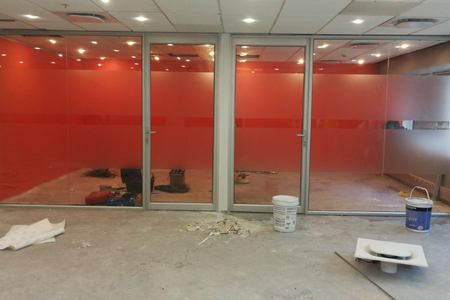 Commercial office glass aluminium doors and windows