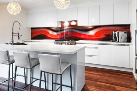 Residential kitchen splashback bespoke