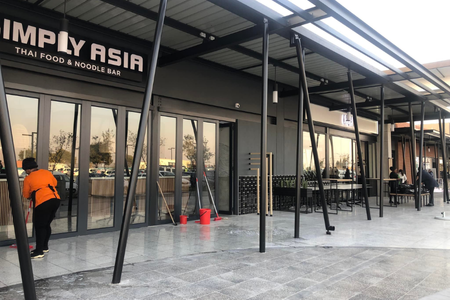 Retail shopfront simply asia glass entrance doors