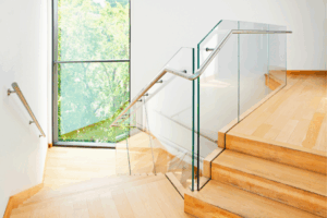Glass balustrades installed by 3MC Services at commercial property, Durban