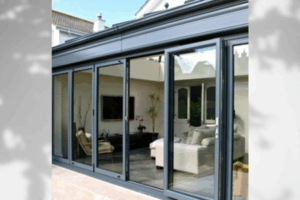 Aluminium door entrance installed by 3MC Services Durban