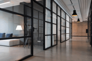 Glass sliders and office partitions installed by 3MC Services KZN