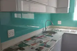 Residential glass splashback installation by 3MC Services Durban