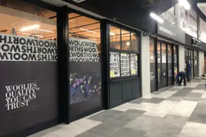 Woolworths retail window installation with aluminium framing by 3MC Services Durban