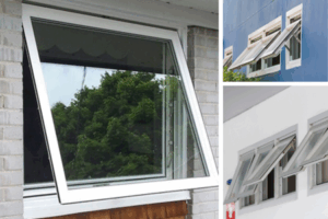 Top-hung aluminium window installed by 3MC Services Durban