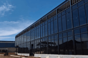 Aluminium frame with glass installation by 3MC Services Durban
