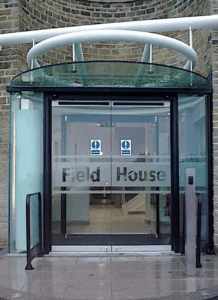 Automatic door installation at sports or field house facility by 3MC Services KZN