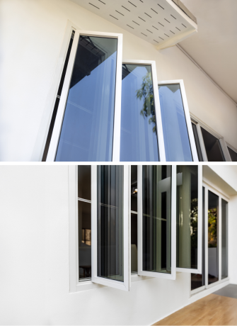 Aluminium side-hung window installation by 3MC Services Durban