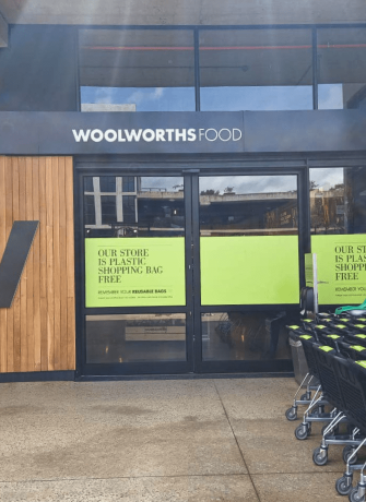 Automatic sliding door installation at Woolworths retail store by 3MC Services KZN
