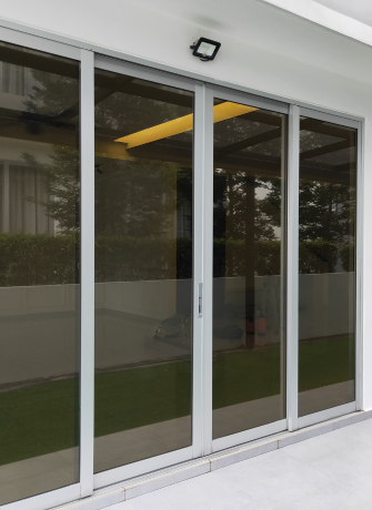 Aluminium sliding window and door combination installed by 3MC Services Durban