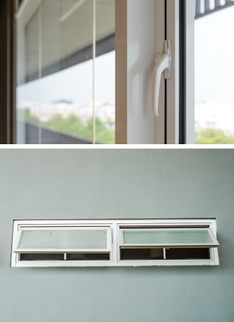 Secure aluminium window installation on commercial building by 3MC Services KZN